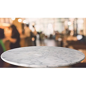 Forza Round Solid Marble Breakout and Cafe Tables - Office Furniture