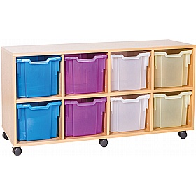 EduStore Quad Column 8 Extra Deep Tray Storage