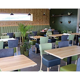 Forza Rectangular Solid Wood Single Upright Breakout and Cafe Tables - Office Furniture