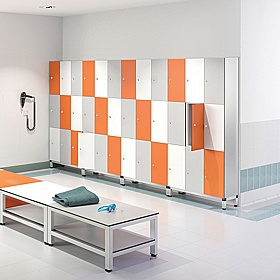 Pure Leisure Wet Area SGL Laminate Door Aluminium Lockers with Cam Lock