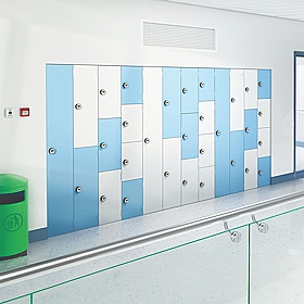 Pure Leisure Wet Area SGL Laminate Door Aluminium Lockers with Manual Combination Lock