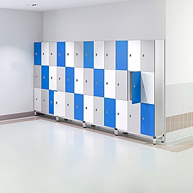 Pure Leisure Wet Area SGL Laminate Door Aluminium Lockers with Hasp and Staple Lock