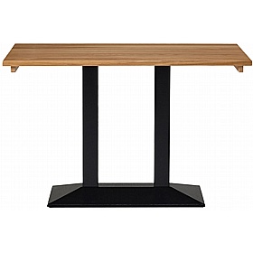 Quattro Rectangular Solid Wood Twin Upright Breakout and Cafe Tables