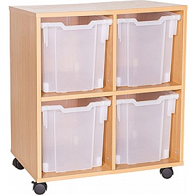 EduStore Double Column 4 Jumbo Tray Storage