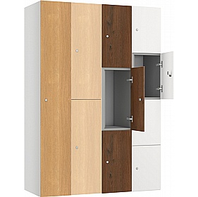 Pure Shield Antibacterial MFC Wood Effect Door Lockers with Cam Lock
