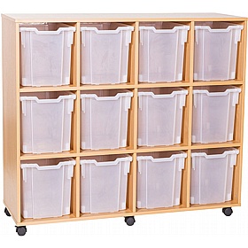 EduStore Quad Column 12 Jumbo Tray Storage