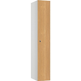 Pure Shield Antibacterial MFC Wood Effect Door Lockers with Hasp and Staple Lock - Lockers & Cloakroom