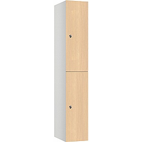 Pure Shield Antibacterial MFC Wood Effect Door Lockers with Hasp and Staple Lock - Lockers & Cloakroom