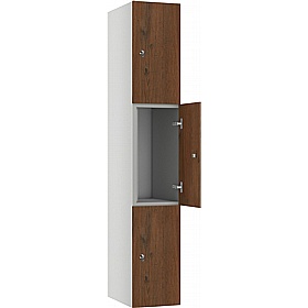 Pure Shield Antibacterial MFC Wood Effect Door Lockers with Hasp and Staple Lock - Lockers & Cloakroom