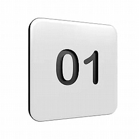 Pure Aluminium & SGL Locker Number Plaques