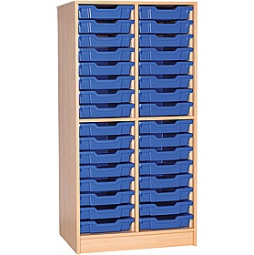 EduStore Double Column 32 Shallow Tray Tall Storage