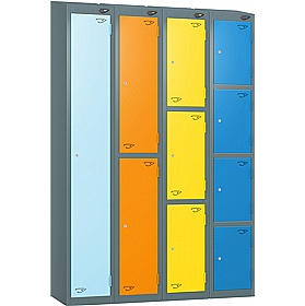 Pure Antibacterial Sloping Top Lockers with Coin Retain Lock