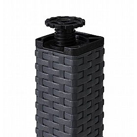 Canterbury Rattan Rectangular Polypropylene Bistro Table - Office Furniture