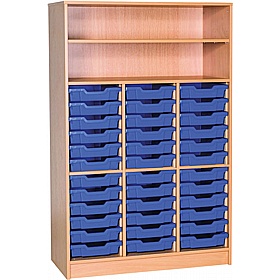 EduStore Triple Column 36 Shallow Tray Combination Storage
