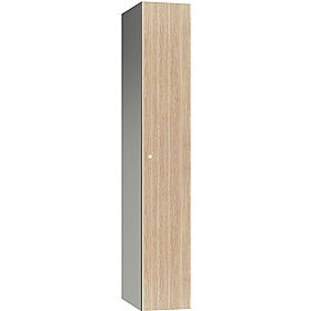 Pure Leisure Wet Area SGL Wood Effect Door Aluminium Lockers with Cam Lock - Lockers & Cloakroom