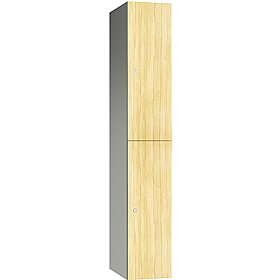 Pure Leisure Wet Area SGL Wood Effect Door Aluminium Lockers with Cam Lock - Lockers & Cloakroom