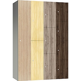 Pure Leisure Wet Area SGL Wood Effect Door Aluminium Lockers with Cam Lock