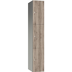 Pure Leisure Wet Area SGL Wood Effect Door Aluminium Lockers with Cam Lock - Lockers & Cloakroom