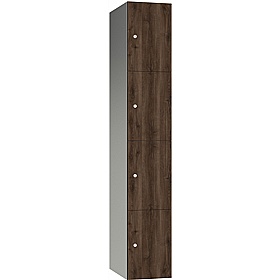 Pure Leisure Wet Area SGL Wood Effect Door Aluminium Lockers with Cam Lock - Lockers & Cloakroom