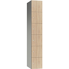 Pure Leisure Wet Area SGL Wood Effect Door Aluminium Lockers with Cam Lock - Lockers & Cloakroom