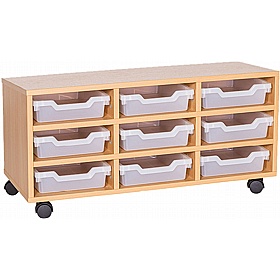 Cubby Triple Column 9 Shallow Tray Storage