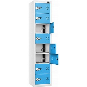 Pure Power 8 Compartment Laptop and Tablet Charging Lockers with Manual Combination Lock - Lockers & Cloakroom