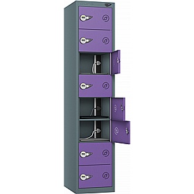 Pure Power 8 Compartment Laptop and Tablet Charging Lockers with Manual Combination Lock - Lockers & Cloakroom
