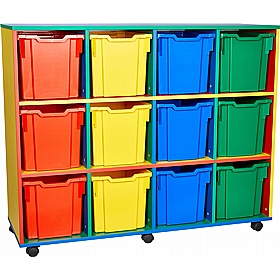 Colore Quad Column 12 Jumbo Tray Storage