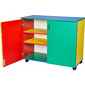Colore Double Door School and Library Mobile Cupboards - Education
