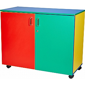 Colore Double Door School and Library Mobile Cupboards