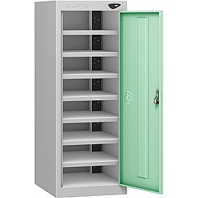 Pure Power Low 8 Compartment Laptop and Tablet Charging Cupboard with Manual Combination Lock