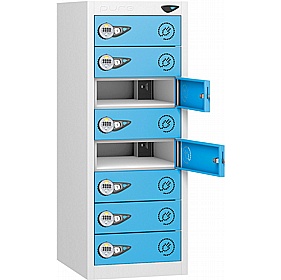 Pure Power Low 8 Compartment Laptop and Tablet Charging Lockers with Manual Combination Lock - Lockers & Cloakroom
