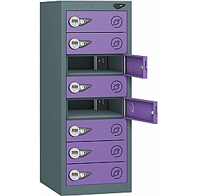 Pure Power Low 8 Compartment Laptop and Tablet Charging Lockers with Manual Combination Lock - Lockers & Cloakroom