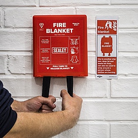 Wall Mounted Fire Blanket - Premises