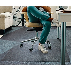EcoTex Marlon BioPlus Carbon Neutral Rectangular Polycarbonate Chair Mat for Carpets - Office Furniture