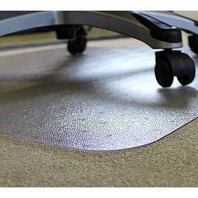 EcoTex Marlon BioPlus Carbon Neutral Rectangular Polycarbonate Chair Mat for Carpets - Office Furniture