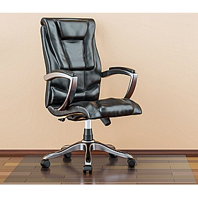 Cleartex Megamat Rectangular PVC Chair Mat for Hard Floors and Carpets - Office Furniture