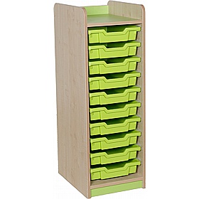KubbyClass Library Single Column Shallow Tray Storage Unit - Education