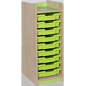 KubbyClass Library Single Column Shallow Tray Storage Unit - Education