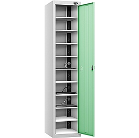 Pure Power 10 Compartment Laptop and Tablet Charging Cupboard with Digital Combination Lock - Lockers & Cloakroom