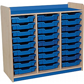 KubbyClass Library Triple Column Shallow Tray Storage Unit - Education
