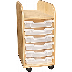 KubbyClass Nursery Single Column 6 Shallow Tray Storage