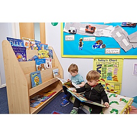 KubbyClass Early Years Nursery Angled Display Bookcase - Education