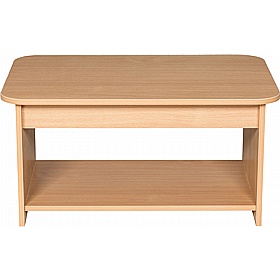 Campus Curve Rectangular Panel End Coffee Tables - Office Furniture