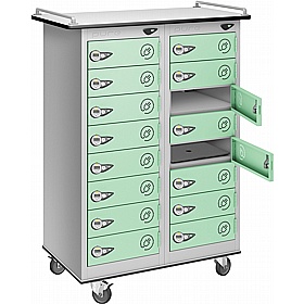Pure Power 16 Compartment Laptop and Tablet Charging Mobile Lockers with Manual Combination Lock