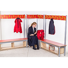 KubbyClass Single Sided Cloakroom Benches - Education