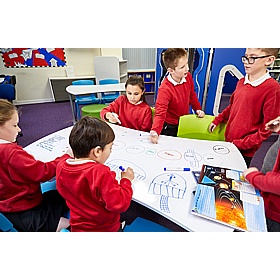 Utile Tilting Rectangular Whiteboard School Table
