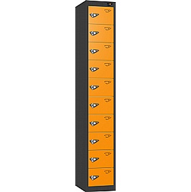 Pure Antibacterial 10 Compartment Personal Effects Lockers with Hasp and Staple Lock