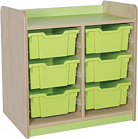 KubbyClass Library Double Column Combination Tray Storage Unit