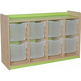 KubbyClass Library Quad Column Combination Tray Storage Unit - Education